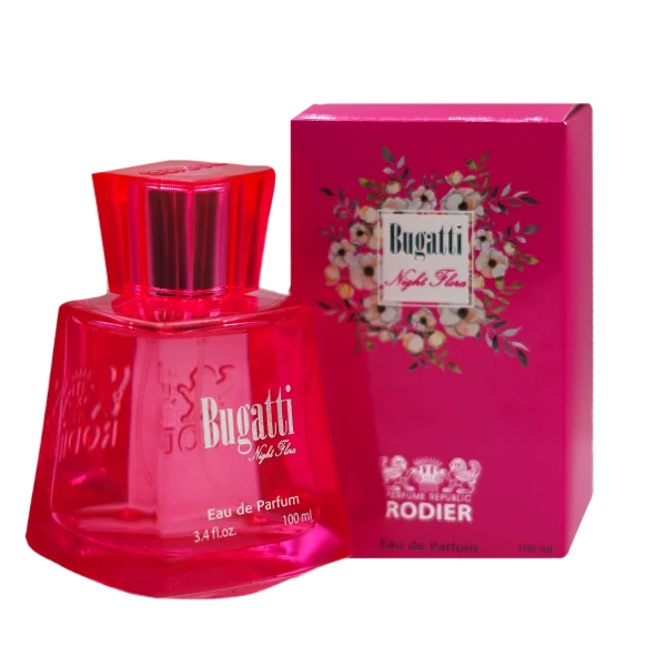 عطرادکلن زنانه رودیر مدل بوگاتی نایت فلورا Bugatti Night Flora حجم 100 میلی لیتر